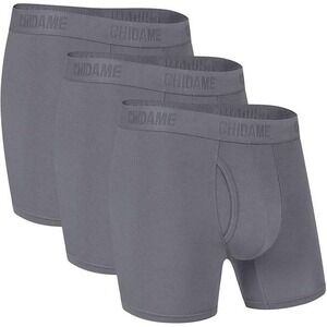 Chidame Mens 3 Pack Second Skin Boxer Briefs Gray MicroModal XXL New
